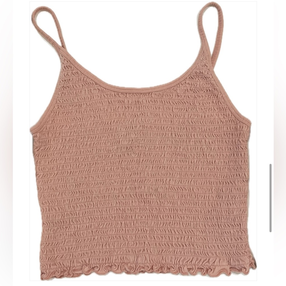 Hollister Women’s Pink Scrunchie Cropped Tank Top size S